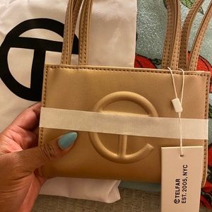 Brand new with tags Telfar copper mini shipping bag